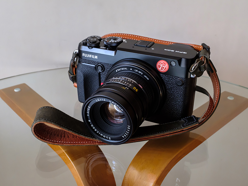 ライカのズミクロンを取り付けたFUJIFILMのGFX50R